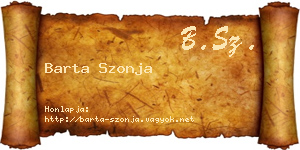Barta Szonja névjegykártya